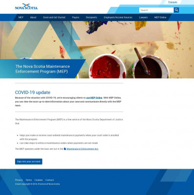 MEP Online: My Account | The Nova Scotia Maintenance MEP Online: My Account | The Nova Scotia Maintenance