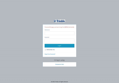 Login Information - Trimble MEP Support Portal Login Information - Trimble MEP Support Portal