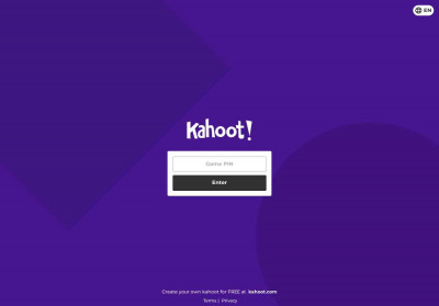 Play Kahoot! - Enter game PIN here! Play Kahoot! - Enter game PIN here!