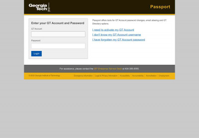 Georgia Tech :: Account Management :: Passport Georgia Tech :: Account Management :: Passport