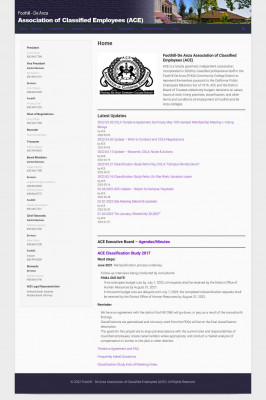 Association of Classified Employees (ACE) | Foothill – De Anza Association of Classified Employees (ACE) | Foothill – De Anza