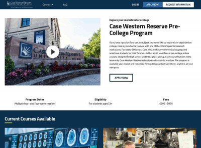 Case Western Reserve Pre-College | HS Enrichment Courses Case Western Reserve Pre-College | HS Enrichment Courses