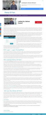 Plenty Of Fish Login - POF Login - POF.com Sign In Plenty Of Fish Login - POF Login - POF.com Sign In