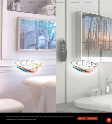 Ocea Pro | Bathroom TV with touchscreen, bluetooth ... Ocea Pro | Bathroom TV with touchscreen, bluetooth ...
