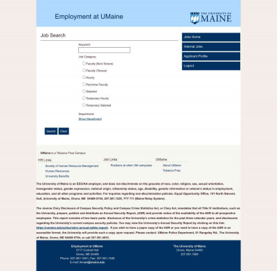University of Maine - Job Opportunities University of Maine - Job Opportunities