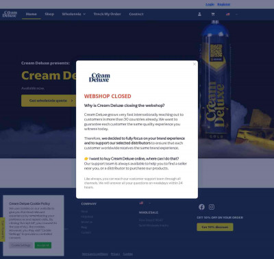 Wholesale Login - Cream Deluxe Wholesale Login - Cream Deluxe