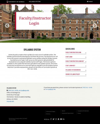 Staff Login - UGA Syllabus System Staff Login - UGA Syllabus System