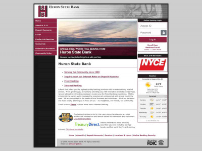 Welcome to Huron State Bank Online! Welcome to Huron State Bank Online!