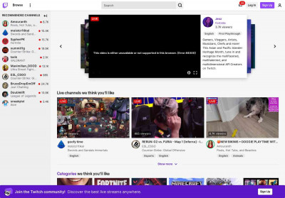 Twitch account Twitch account