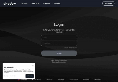 Shadow Account - Log into your account Shadow Account - Log into your account