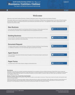 Login - Business Entities Online - S.C. Secretary of State Login - Business Entities Online - S.C. Secretary of State