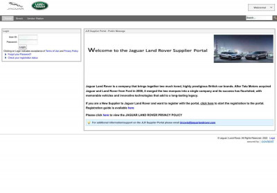 Jaguar Land Rover Portal: Home Jaguar Land Rover Portal: Home