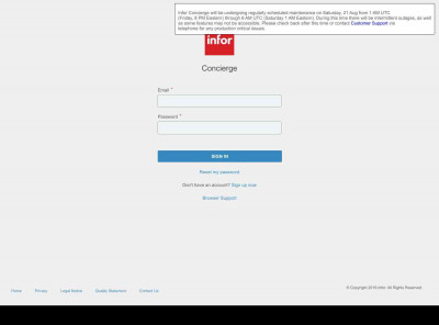 Infor Concierge Log In Infor Concierge Log In