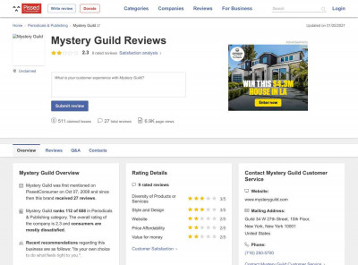 Mystery Guild Customer Service Phone Number (716) 250-5700 Mystery Guild Customer Service Phone Number (716) 250-5700