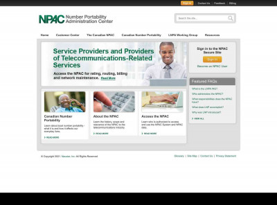 NPAC Login - Number Portability Administration Center NPAC Login - Number Portability Administration Center