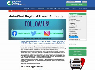 Rates and Fares :: MWRTA Rates and Fares :: MWRTA