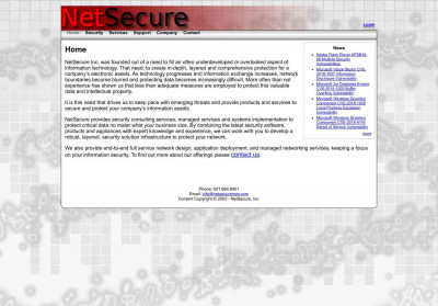 NetSecure: Home NetSecure: Home