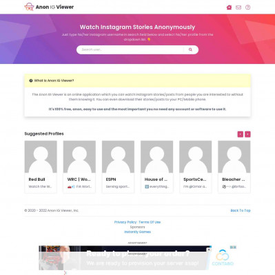 Anon IG Viewer - Watch Instagram Stories Anonymously Anon IG Viewer - Watch Instagram Stories Anonymously