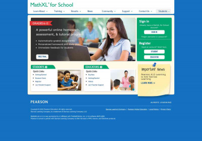 MathXL for School: K-12 students and teachers MathXL for School: K-12 students and teachers