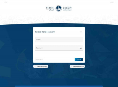 Università Cattolica del Sacro Cuore - login page Università Cattolica del Sacro Cuore - login page