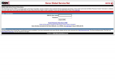 Global Service Net Login Page - Xerox Global Service Net Global Service Net Login Page - Xerox Global Service Net