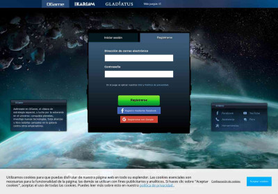 Página inicial de OGame Página inicial de OGame