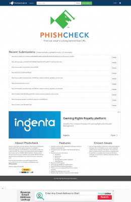 Phishcheck 2.0 beta - Details - PhishCheck Phishcheck 2.0 beta - Details - PhishCheck