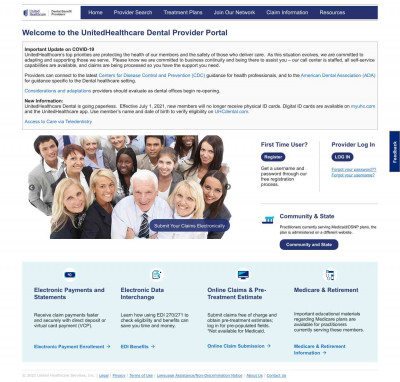 Dashboard - UnitedHealthcare Dental Provider Portal Dashboard - UnitedHealthcare Dental Provider Portal