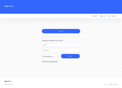 Login - Magic Ears Login - Magic Ears