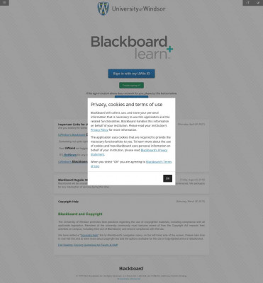Blackboard - University of Windsor Blackboard - University of Windsor