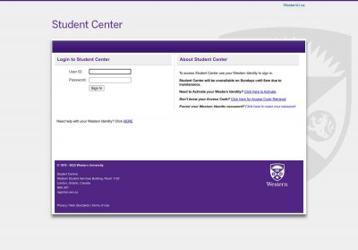 Login to Student Center - Western University Login to Student Center - Western University