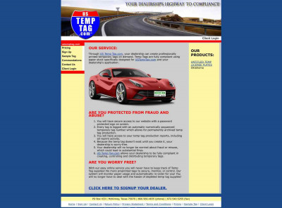 US Temp Tag » Client Login US Temp Tag » Client Login