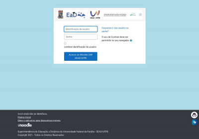 Senha esquecida - Moodle UAB SEAD/UFPB Senha esquecida - Moodle UAB SEAD/UFPB