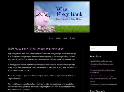 Wise Piggy Bank - Smart Ways to Save Money Wise Piggy Bank - Smart Ways to Save Money