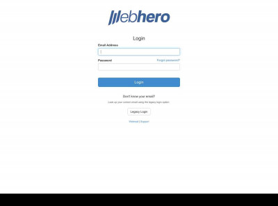 WebHero Control Panel - Login WebHero Control Panel - Login