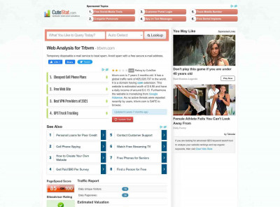 Trbvm : 10 Minute Mail - CuteStat.com Trbvm : 10 Minute Mail - CuteStat.com
