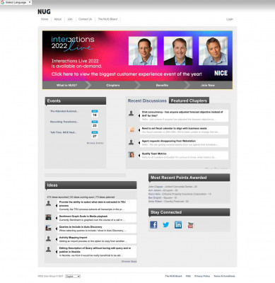 NICE User Group - Home Page NICE User Group - Home Page