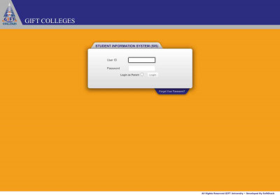 GIFT Students Login Panel GIFT Students Login Panel