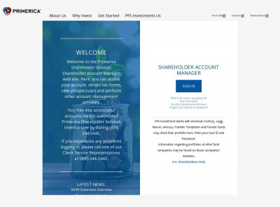 Primerica Shareholder Services Primerica Shareholder Services