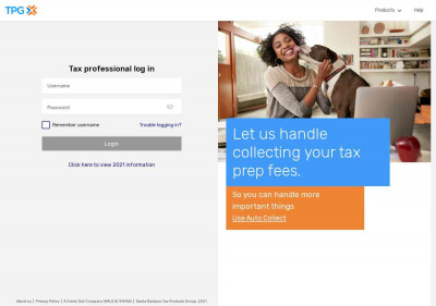 Tax professional log in - Santa Barbara Tax Products Group Tax professional log in - Santa Barbara Tax Products Group