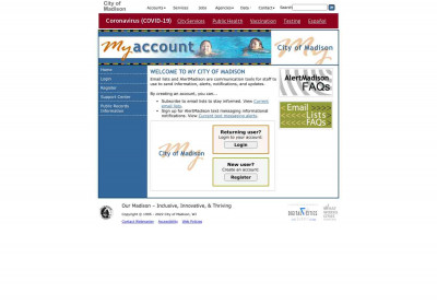My Account: Login - City of Madison My Account: Login - City of Madison