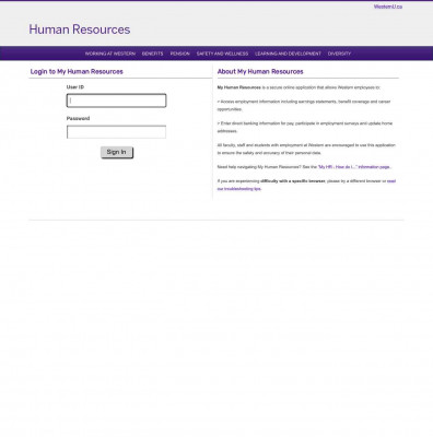Login to MyHR - Western University Login to MyHR - Western University
