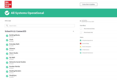 McGraw Hill Platform Status Center McGraw Hill Platform Status Center