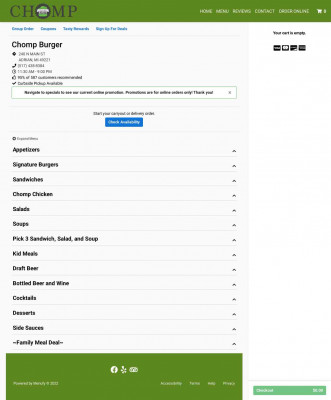 Chomp Burger - ADRIAN, MI 49221 (Menu & Order Online) Chomp Burger - ADRIAN, MI 49221 (Menu & Order Online)