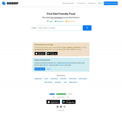 CHOMP: Find Diet-Friendly Food CHOMP: Find Diet-Friendly Food