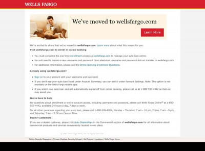 Wells Fargo Auto: We've moved to wellsfargo.com Wells Fargo Auto: We've moved to wellsfargo.com