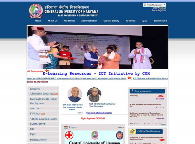 Admissions (2021-22) - Central University Of Haryana Admissions (2021-22) - Central University Of Haryana