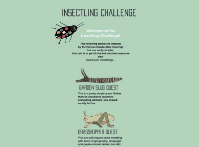 the first page of the Garden Slug Quest! - Insectling Challenge the first page of the Garden Slug Quest! - Insectling Challenge