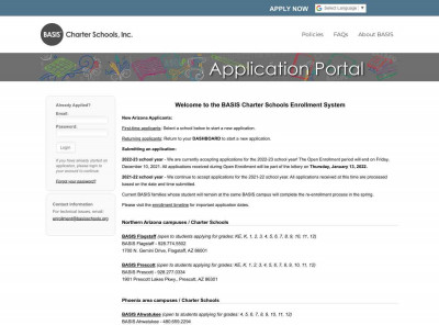 Login - Online Application - BASIS Login - Online Application - BASIS
