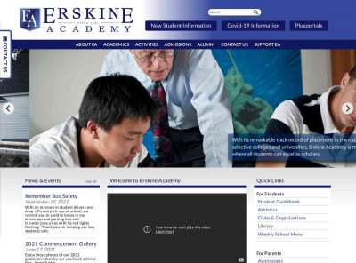 Erskine Academy: Home Page Erskine Academy: Home Page